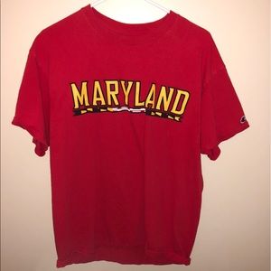 UNIV. OF MARYLAND TEE ~ CHAMPION ATHLETIC ~ size L
